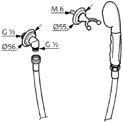 Kludi 1926 Schlauchbrausegarnitur DN 15