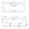 Bette Select Duo Badewanne 180 X 80 X 42 Cm Mit Antirutsch Sense
