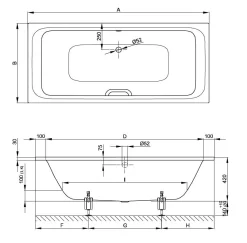 Bette Select Duo Badewanne 180 X 80 X 42 Cm Mit Antirutsch Sense