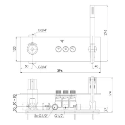 Steinberg Sensual Rain "Wall Rain" Regenpaneel Mit Thermostat -Badmöbel Verkauf marken steinberg sensual rain duschsysteme 10254455