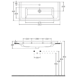 Home Waschtisch Mit Unterschrank 100 Cm, 1 Auszug -Badmöbel Verkauf megabad profi collection badmoebel home waschtisch 9649436