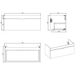 Home Waschtisch Mit Unterschrank 100 Cm, 1 Auszug -Badmöbel Verkauf megabad profi collection badmoebel home waschtischkombination 6013711