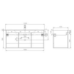 Lodge Waschtischunterschrank 120 Cm Mit 3 Türen Für Waschtisch Duravit ME By Stark 3 Lodge Waschtischunterschrank 120 Cm Mit 3 Türen Für Waschtisch Duravit ME By Stark -Badmöbel Verkauf megabad profi collection badmoebel lodge waschtischunterschraenke 6766486
