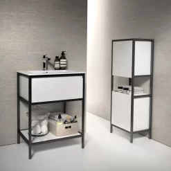 Loft 2.0 Waschtisch Mit Unterschrank 60 Cm, Mit Metallgestell -Badmöbel Verkauf megabad profi collection badmoebel loft 2 6492662