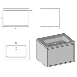Loft Waschtisch Mit Unterschrank 60 Cm, 1 Auszug 8 Loft Waschtisch Mit Unterschrank 60 Cm, 1 Auszug -Badmöbel Verkauf megabad profi collection badmoebel loft waschtischkombination 6122224