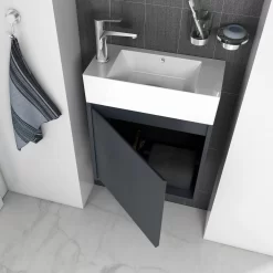 Pure 2.0 Waschtischunterschrank Für Gäste-WC , Anschlag Links -Badmöbel Verkauf megabad profi collection badmoebel pure 2 6131566