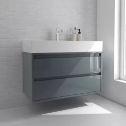 Pure 2.0 Waschtisch Mit Unterschrank 90 Cm Mit 2 Auszügen -Badmöbel Verkauf megabad profi collection badmoebel pure 2 6131713