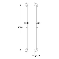 Silver Age System Adipositas Brausestange 108,6 Cm