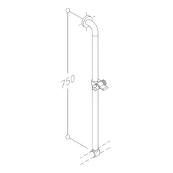 Silver Age System Brausestange 75 Cm, Variabel 3 Silver Age System Brausestange 75 Cm, Variabel -Badmöbel Verkauf megabad profi collection serie silver age 8700407