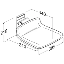 Pressalit PLUS Duschsitz 310 Hochklappbar R7304000