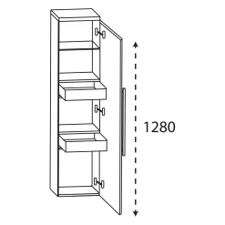 Puris Kao Line Mittelschrank 30 X 130,8 Cm 1 Tür, 2 Innenschubkästen, Griffleiste, Anschlag Rechts 5 Puris Kao Line Mittelschrank 30 X 130,8 Cm 1 Tür, 2 Innenschubkästen, Griffleiste, Anschlag Rechts -Badmöbel Verkauf puris kao line hoch und seitenschraenke 12061145