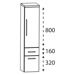 Puris Kao Line Mittelschrank 40 X 130,8 Cm 1 Tür, 1 Auszug, 1 Schubkasten, Griffleiste, Anschlag Rechts 5 Puris Kao Line Mittelschrank 40 X 130,8 Cm 1 Tür, 1 Auszug, 1 Schubkasten, Griffleiste, Anschlag Rechts -Badmöbel Verkauf puris kao line hoch und seitenschraenke 12061865