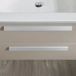 Puris Kao Line Mittelschrank 30 X 130,8 Cm 1 Tür, 2 Auszüge, Griffleiste, Anschlag Links -Badmöbel Verkauf puris kao line hoch und seitenschraenke 12063803