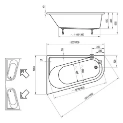 RAVAK Chrome Asymmetrische Badewanne 160 X 105 Cm, Links -Badmöbel Verkauf ravak badewannen chrome asymmetrische 160 x 4381625