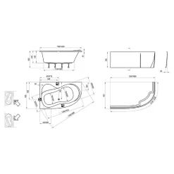 RAVAK Rosa 95 Asymmetrische Badewanne 150 X 95 Cm, Rechts 5 RAVAK Rosa 95 Asymmetrische Badewanne 150 X 95 Cm, Rechts -Badmöbel Verkauf ravak badewannen rosa 95 asymmetrische 150 4377140