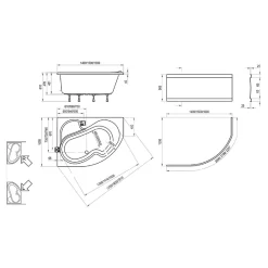 RAVAK Rosa I Asymmetrische Badewanne 150 X 105 Cm, Rechts -Badmöbel Verkauf ravak badewannen rosa i asymmetrische 150 4377233