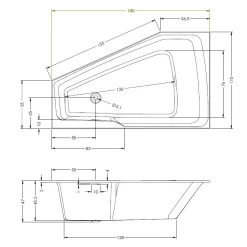 Riho Rethink Space Badewanne 180 X 110 Cm (L) Rechts Mit Flow-System -Badmöbel Verkauf riho badewannen rethink space 180 x 4696543