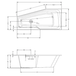 Riho Rethink Space Badewanne 160 X 75 Cm (S) Rechts -Badmöbel Verkauf riho badewannen rethink space badewanne160 x 4695683
