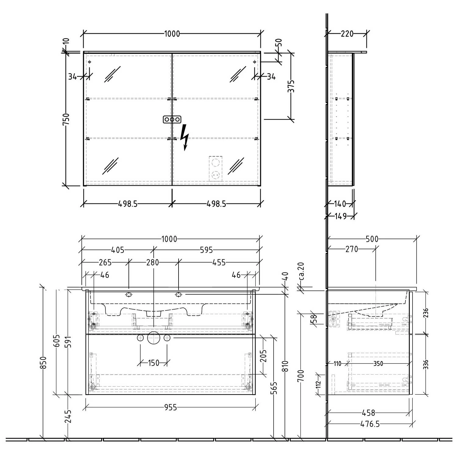 Sanipa 3way Möbelset Inkl. Spiegelschrank "MALTE", 100 Cm, Mit Push To Open, Becken Links 3 Sanipa 3way Möbelset Inkl. Spiegelschrank "MALTE", 100 Cm, Mit Push To Open, Becken Links – Bild 3