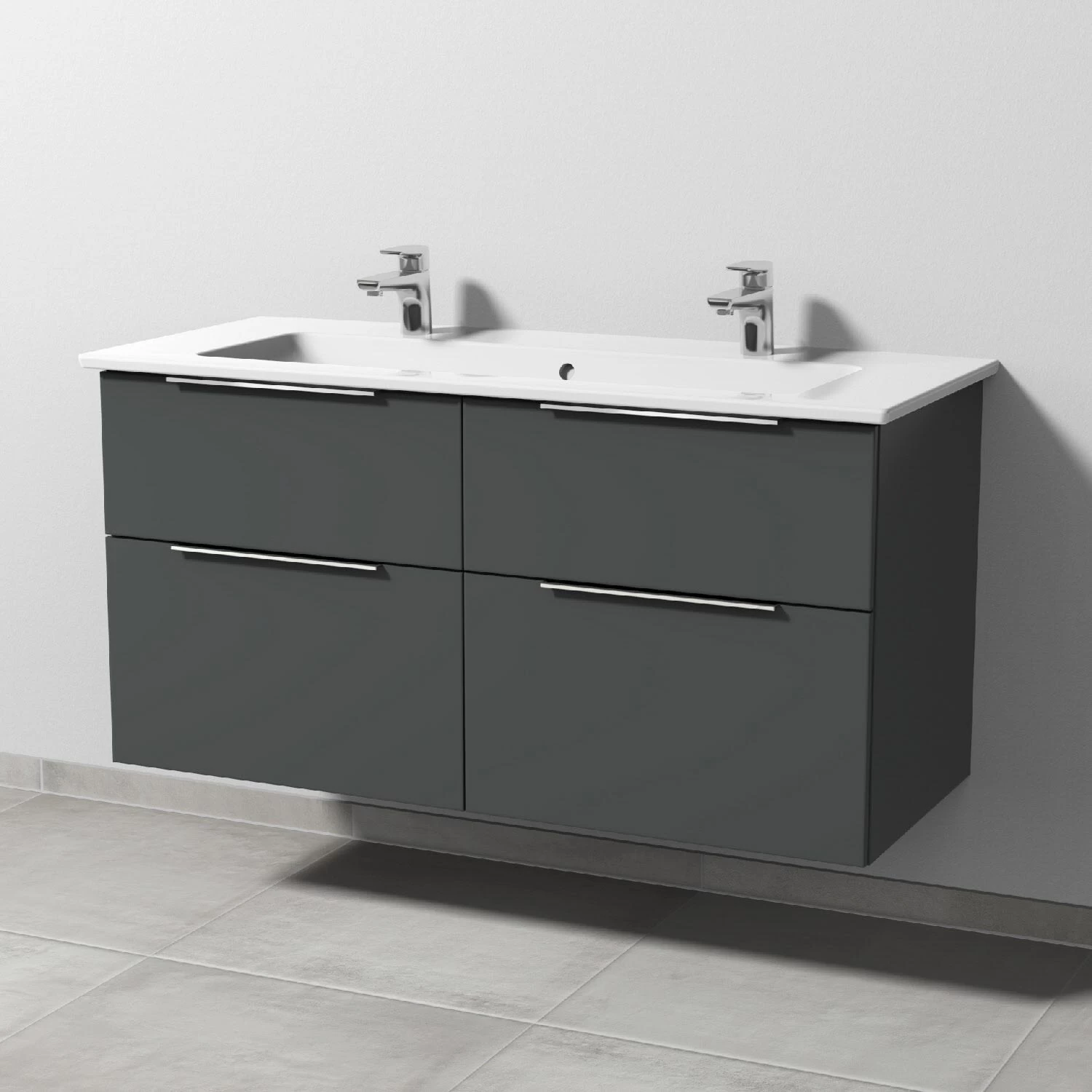 Sanipa 3way Möbelset Inkl. Spiegelschrank "ARND", 120 Cm, Mit Aufsatzgriffen, Doppelwaschtisch 1 Sanipa 3way Möbelset Inkl. Spiegelschrank "ARND", 120 Cm, Mit Aufsatzgriffen, Doppelwaschtisch