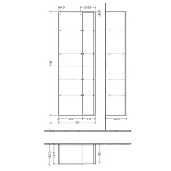 Sanipa 3way Stauraumschrank 60 Cm, 1 Offenes Fach Rechts, 1 Tür Mit Türanschlag Links, Mit Stangengriff -Badmöbel Verkauf sanipa 3way hochschraenke stauraumschrank 60 cm 6165958