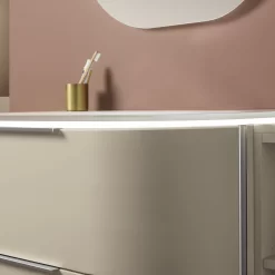 Sanipa 4balance Keramik-Waschtisch + Waschtischunterbau 80 Cm Mit 2 Auszügen, LED, Ohne Hahnlochbohrung -Badmöbel Verkauf sanipa 4balance waschtische mit unterschrank keramik 9261695