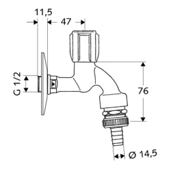 Schell COMFORT Auslaufventil Mit Sicherungskombination