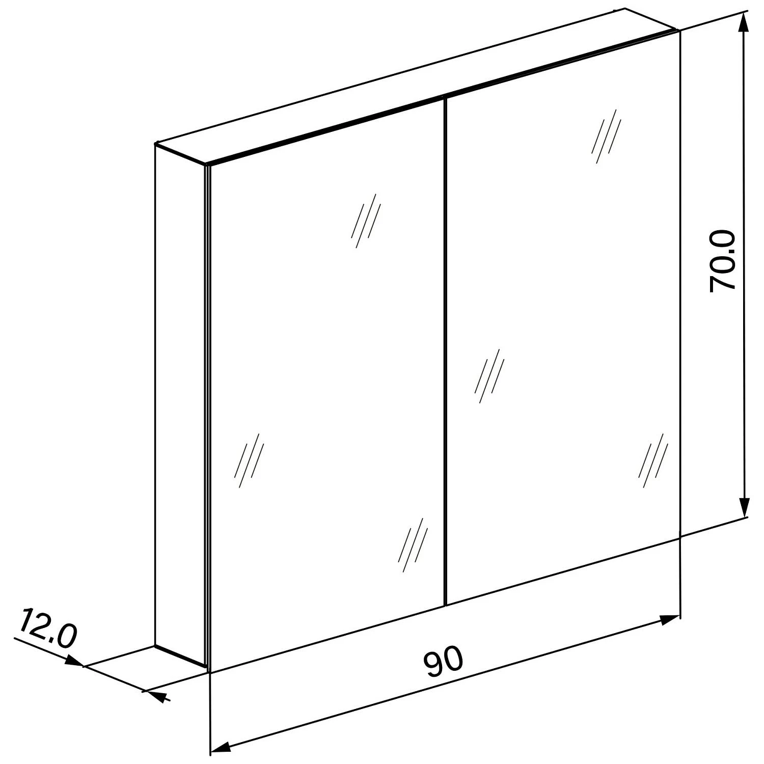 Schneider® Schneider EASY Line Comfort Spiegelschrank ELC1 90/2/0/SD, 90 X 70 Cm, 2 Steckdosen 4 Schneider® Schneider EASY Line Comfort Spiegelschrank ELC1 90/2/0/SD, 90 X 70 Cm, 2 Steckdosen – Bild 4