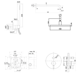 Steinkamp Living Unterputz-Brausekomplett-Set -Badmöbel Verkauf steinkamp badarmaturen zubehoer brausekomplett set nr 5880244