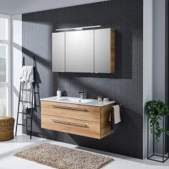 Steinkamp Life 2.0 Badmöbel Set 121 Cm Mit LED-Spiegelschrank -Badmöbel Verkauf steinkamp badmoebel life 2 moebelsets waschtischkombination 8357869