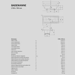 Neue Veröffentlichungen -Badmöbel Verkauf sturotec badewannen eck 170 x 75 6855545