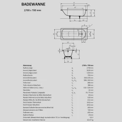 Neue Veröffentlichungen -Badmöbel Verkauf sturotec badewannen eck 170 x cm 6855488