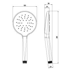 Sturotec Eco-Line 6 L/min Handbrause Rund Mit 1 Strahlart -Badmöbel Verkauf sturotec brauseprogramm eco line handbrause eckig 9166698