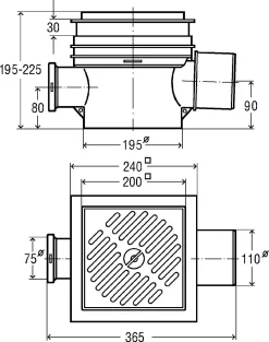 Viega Optifix 3-Kellerablauf