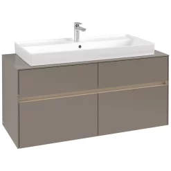 Villeroy & Boch Collaro Waschtischunterschrank 120 X 54,8 Cm Mit 4 Auszügen Und LED Licht, Für WT Mittig