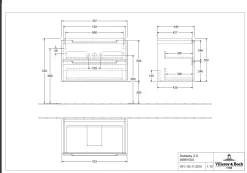 Villeroy & Boch Subway 2.0 Waschtisch-Kombination 80 Cm Mit 2 Auszügen Und Spiegelschrank My View 14 -Badmöbel Verkauf villeroy boch alle kollektionen subway 2 3808643