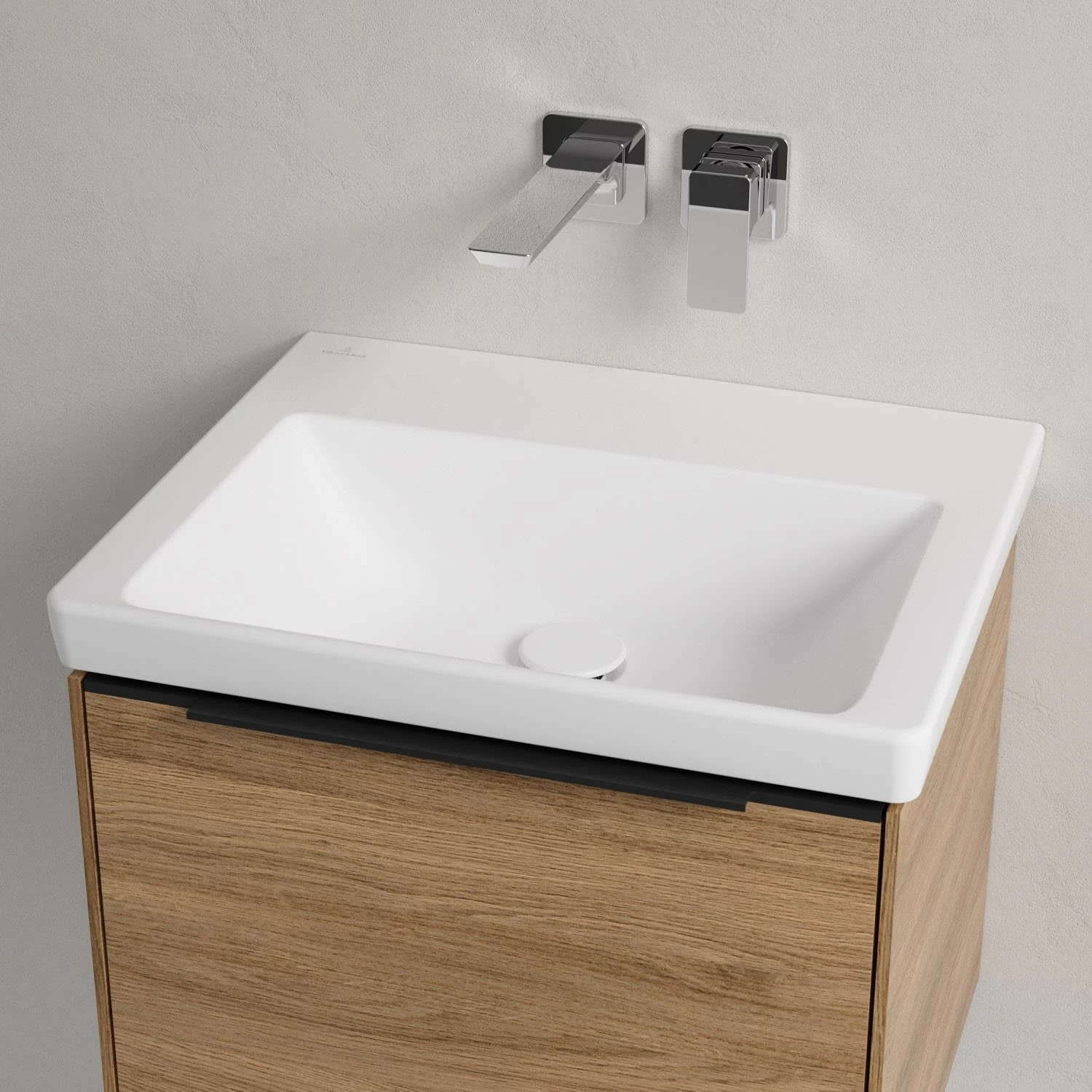 Villeroy & Boch Subway 3.0 Badmöbel-Set 55 Cm, Griff Volcano Black, 1 Auszug 1 Villeroy & Boch Subway 3.0 Badmöbel-Set 55 Cm, Griff Volcano Black, 1 Auszug