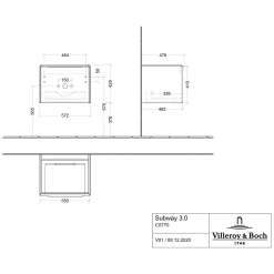 Villeroy & Boch Subway 3.0 Badmöbel-Set 60 Cm, 1 Auszug -Badmöbel Verkauf villeroy boch alle kollektionen subway 3 10293254