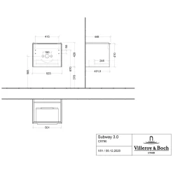 Villeroy & Boch Subway 3.0 Badmöbel-Set 55 Cm, Griff Volcano Black, 1 Auszug 7 Villeroy & Boch Subway 3.0 Badmöbel-Set 55 Cm, Griff Volcano Black, 1 Auszug -Badmöbel Verkauf villeroy boch alle kollektionen subway 3 10294652