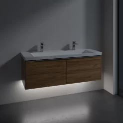 Villeroy & Boch Subway 3.0 Badmöbel-Set 130 Cm Mit Beleuchtung, 2 Auszüge, WT Für 2 Armaturen -Badmöbel Verkauf villeroy boch alle kollektionen subway 3 10368956