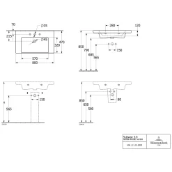 Villeroy & Boch Subway 3.0 Badmöbel-Set 80 Cm, 2 Auszüge -Badmöbel Verkauf villeroy boch alle kollektionen subway 3 10414193