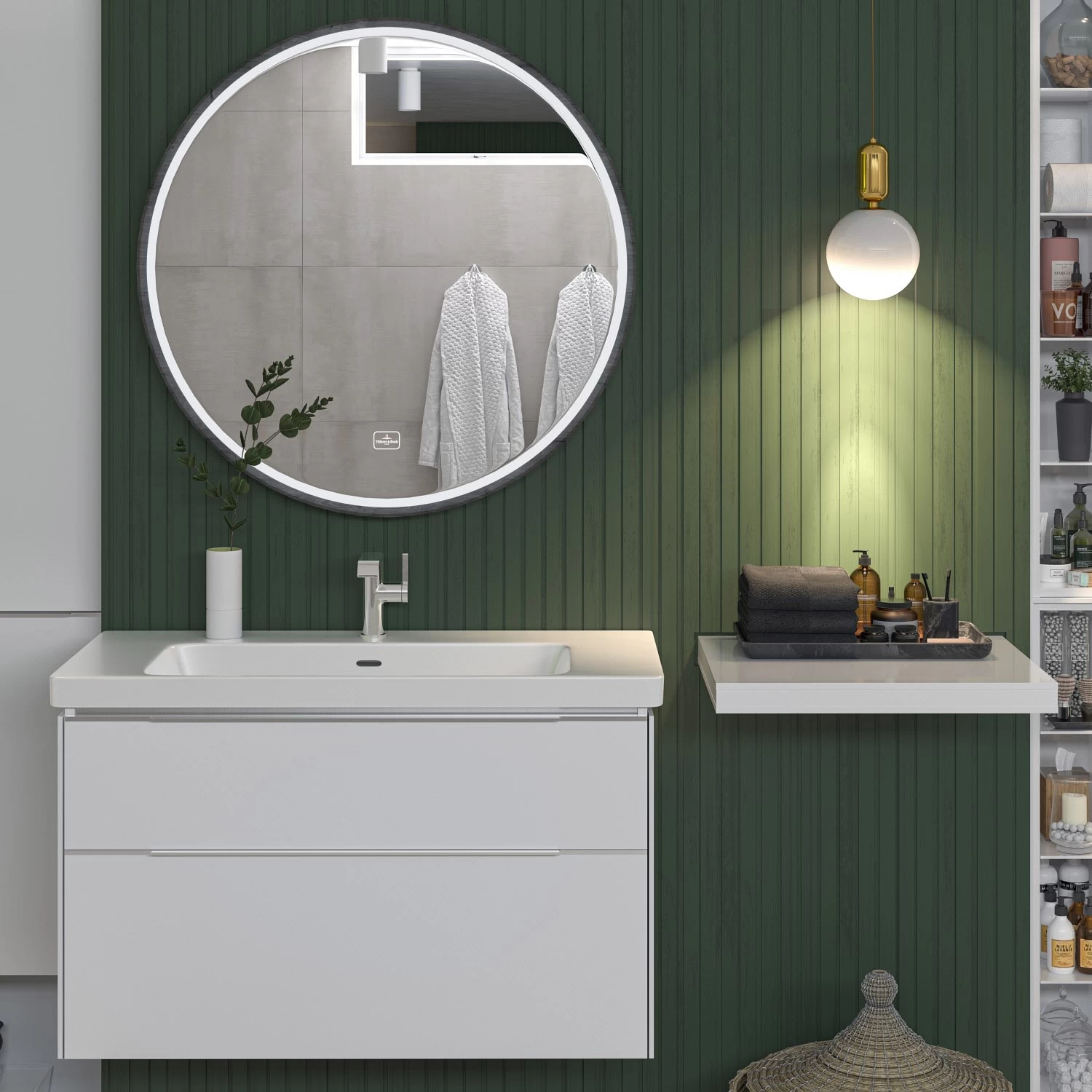 Villeroy & Boch Subway 3.0 Möbelset Mit 2 Auszüge, Mit Spiegel, 100 Cm 2 Villeroy & Boch Subway 3.0 Möbelset Mit 2 Auszüge, Mit Spiegel, 100 Cm – Bild 2