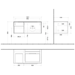 Villeroy & Boch Subway 3.0 Möbelset Mit 2 Auszüge, Mit Spiegel More To See Lite, 60 Cm -Badmöbel Verkauf villeroy boch alle kollektionen subway 3 4688810