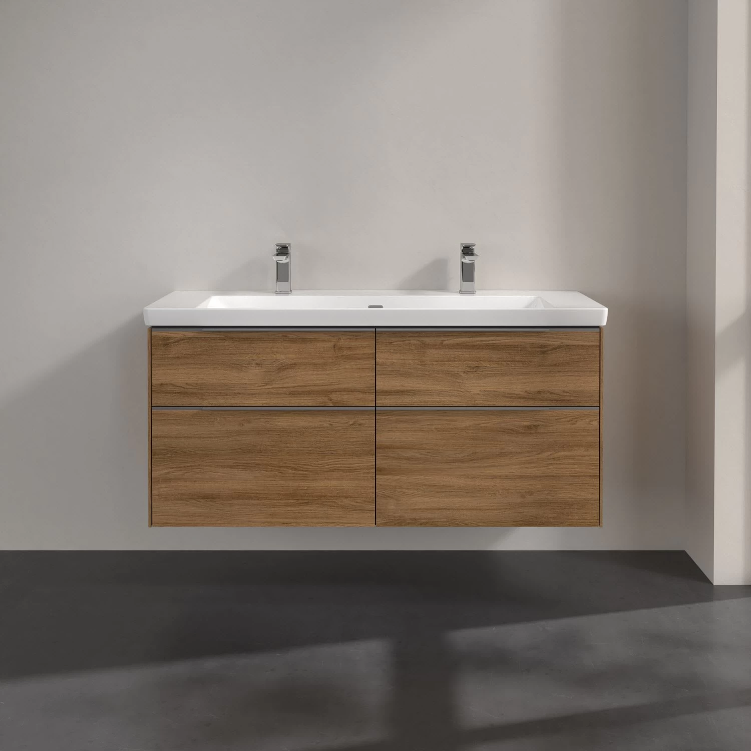 Villeroy & Boch Subway 3.0 Waschtischunterschrank 127,2 Cm, 4 Auszüge, Griffe Glänzend, Ohne LED-Licht 2 Villeroy & Boch Subway 3.0 Waschtischunterschrank 127,2 Cm, 4 Auszüge, Griffe Glänzend, Ohne LED-Licht – Bild 2