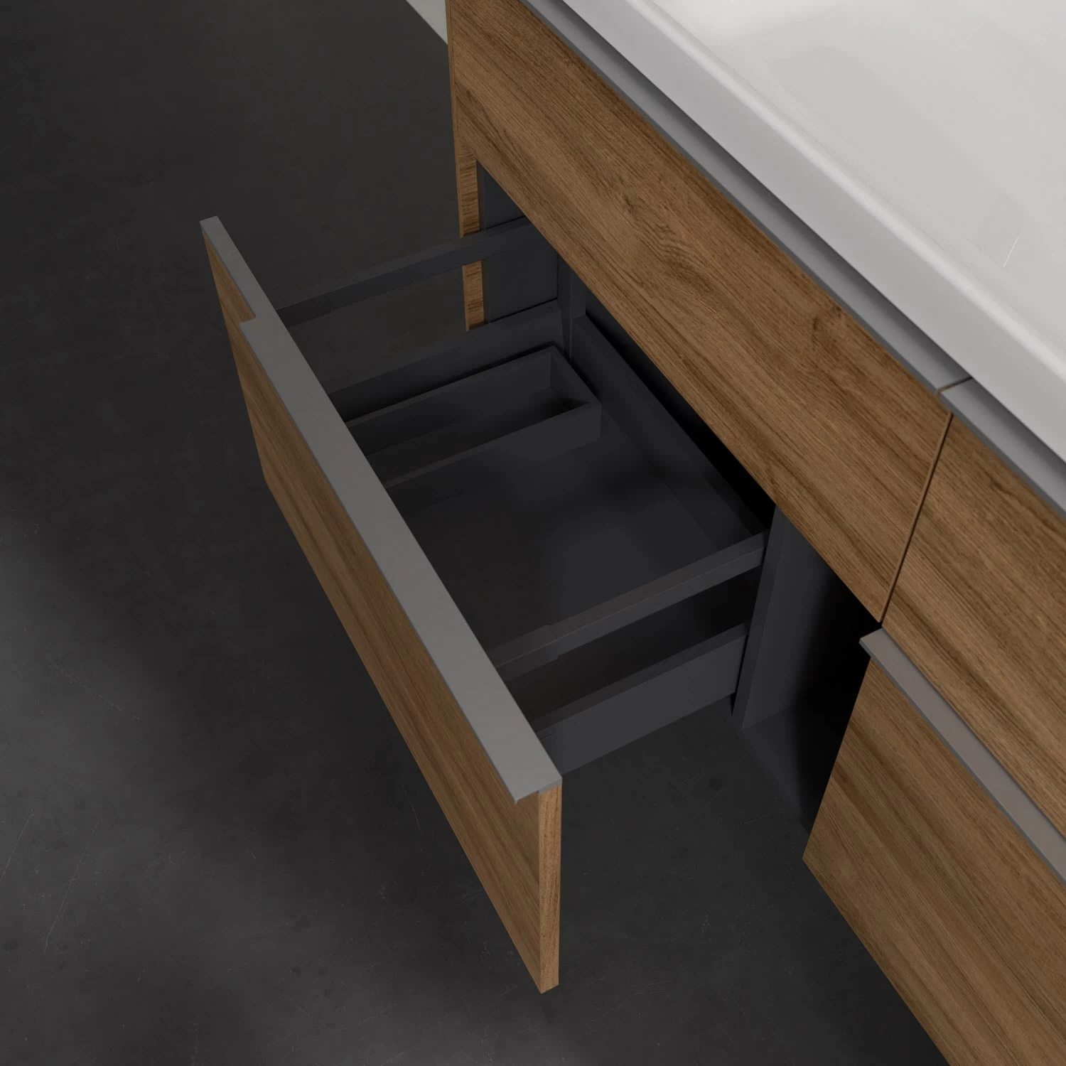 Villeroy & Boch Subway 3.0 Waschtischunterschrank 127,2 Cm, 4 Auszüge, Griffe Glänzend, Ohne LED-Licht 6 Villeroy & Boch Subway 3.0 Waschtischunterschrank 127,2 Cm, 4 Auszüge, Griffe Glänzend, Ohne LED-Licht – Bild 6