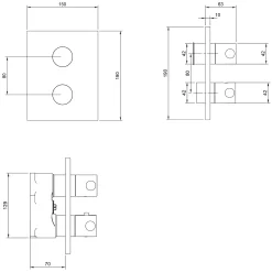 Villeroy & Boch Universal Taps & Fittings Unterputz-Thermostat Mit Zweiwege-Mengenregulierung -Badmöbel Verkauf villeroy boch alle kollektionen universal taps 12315780