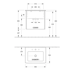 Villeroy & Boch Finero Waschtischunterschrank 65 Cm Mit Waschtisch, 2 Auszüge 11 Villeroy & Boch Finero Waschtischunterschrank 65 Cm Mit Waschtisch, 2 Auszüge -Badmöbel Verkauf villeroy boch badmoebel finero waschtischunterschrank mit 6155284
