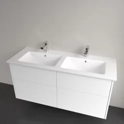 Villeroy & Boch Finero Waschtischunterschrank 130 Cm Mit Doppelwaschtisch Und Spiegelschrank, 4 Auszüge -Badmöbel Verkauf villeroy boch badmoebel finero waschtischunterschrank mit 6155887
