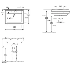 Villeroy & Boch Hommage Standsäule Für Waschtische 65,5 Bis 75,5 Cm -Badmöbel Verkauf villeroy boch hommage standsaeule waschtische 65 75 5 cm 12300654