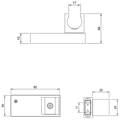 Villeroy & Boch Universal Showers Handbrausehalter Eckig -Badmöbel Verkauf villeroy boch zubehoer und ersatzteile duschen 12315182